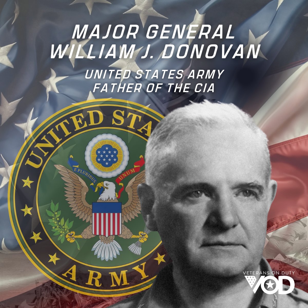 VeteransOnDuty's tweet image. Today, we spotlight a pioneer of American intelligence and hero of two wars: William J. Donovan.

#VOD #VeteransDay #DefendingFreedom #DefiningAmerica #VeteransThatShapedUs
