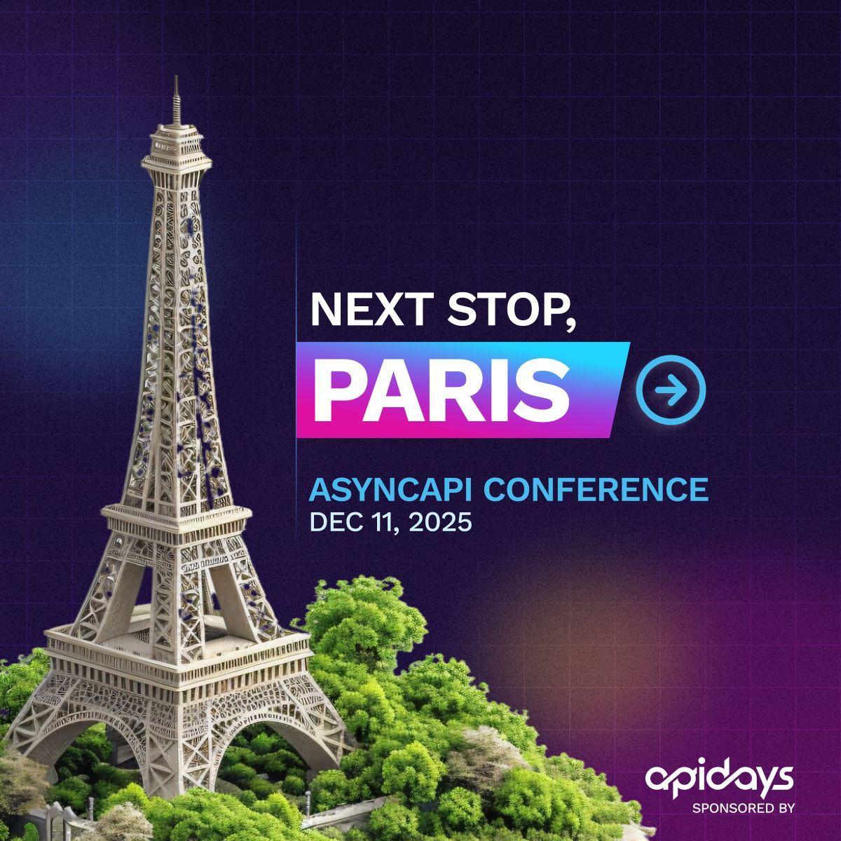 AsyncAPISpec's tweet image. 🌍 5 countries. 30+ speakers. 1000+ attendees — and we’re not done yet! 🎉 

The 2025 AsyncAPI Conference wraps up in Paris 🇫🇷

Join us for the grand finale on Event-Driven Architecture, APIs &amp;amp; Open Source Innovation.

🎟️ Grab your free ticket: buff.ly/Xh8CdXo