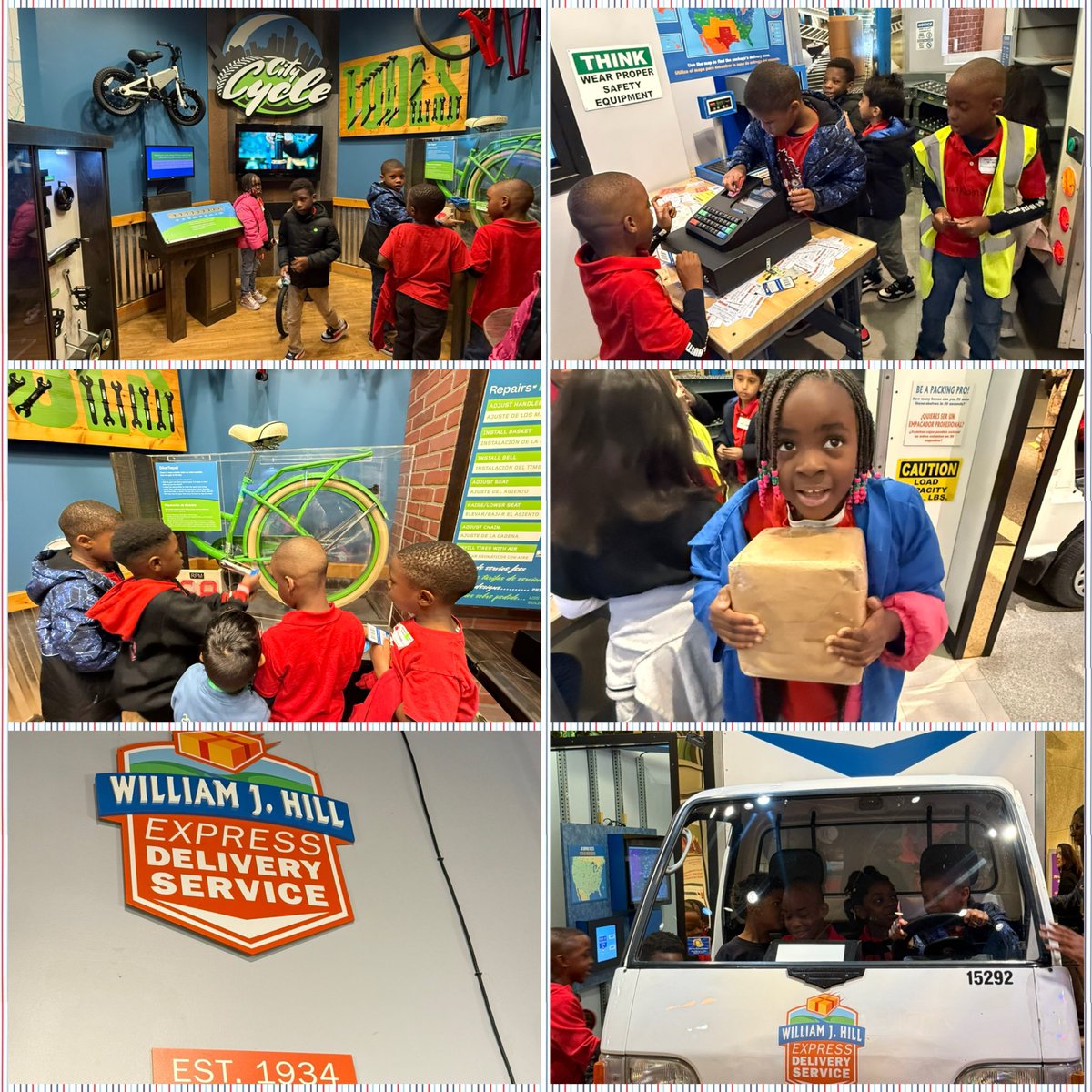 JSES_1stgrade's tweet image. Today, Ms. Herrera’s class visited @cmhouston! At the exhibit Kidtropolis, students stepped into real-world jobs to learn how a city works. They earned and spent money in a realistic economy, practicing financial management, decision-making, and teamwork to keep the city running.