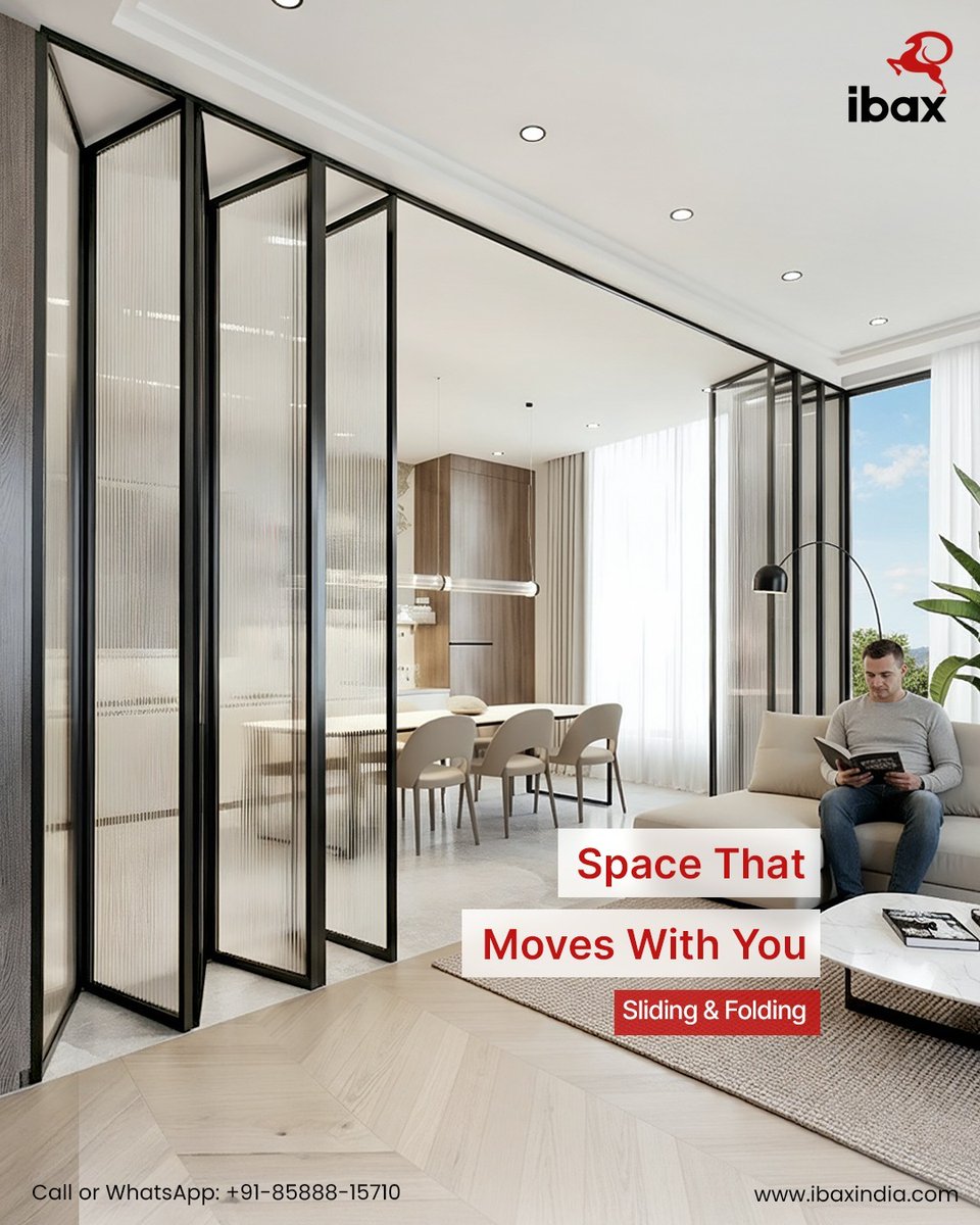 ibaxindia's tweet image. Smart Design. Seamless Living. ✨
Redefine your interiors with Ibax Sliding &amp;amp; Folding Partitions — where flexibility meets elegance.
.
.
.
.
#Ibax #SlidingPartition #FoldingPartition #ModernInteriors #SpaceDesign #InteriorInspiration #InteriorGoals #HomeDesign #LuxuryInteriors