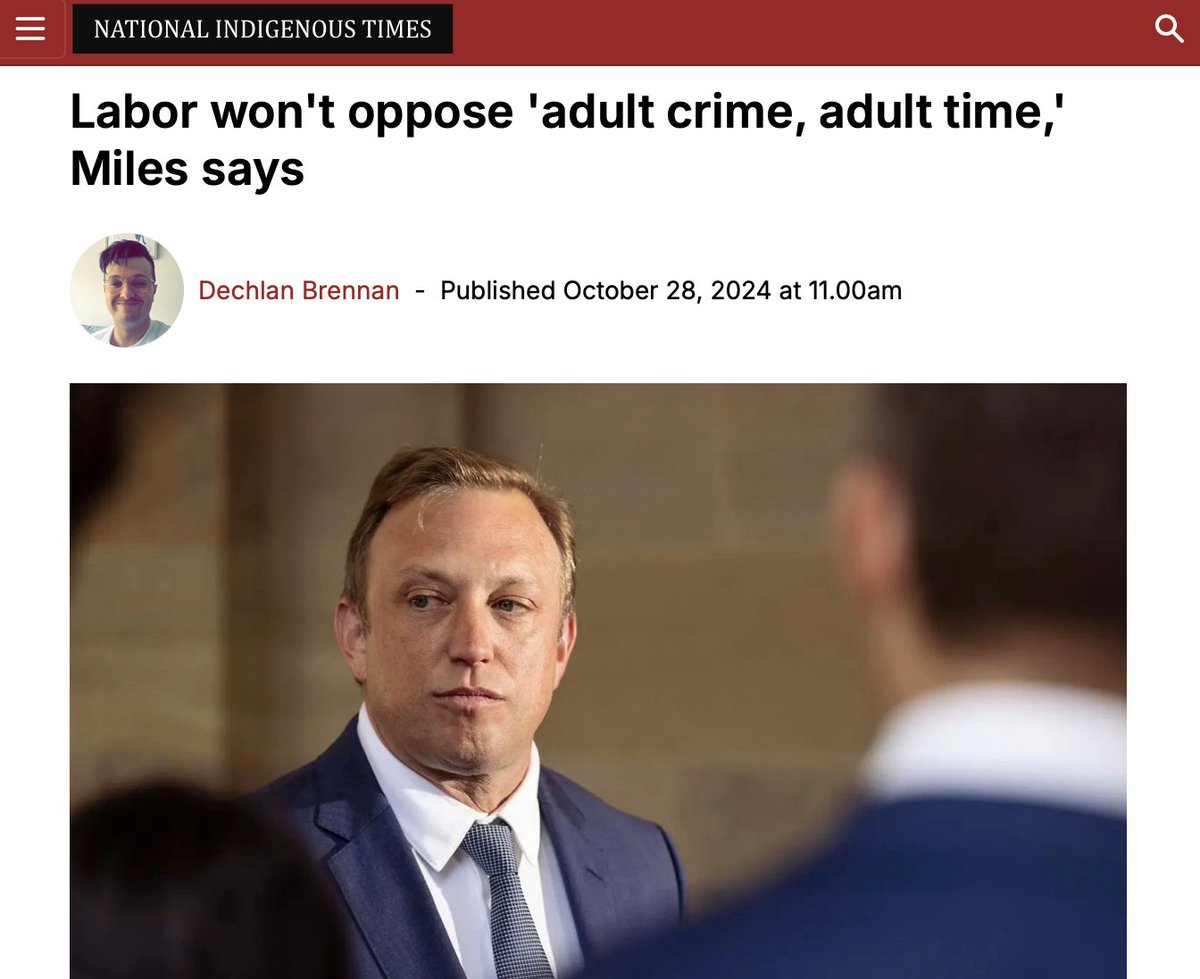Last year, when the Crisafulli LNP brought forward their human-rights-violating laws, Queensland Labor did not oppose it.

Now Labor seeks to implement it themselves in other states.

Australia has a uniparty position on violating the human rights of children.