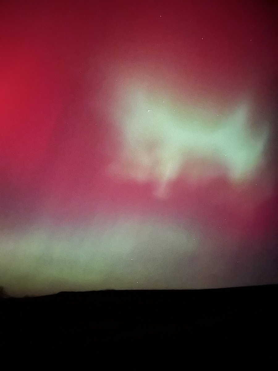 Steve_Grams's tweet photo. #northernlights were spectacular away from the city. Found a gravel road in Western Iowa about 1 mile south of Beebeetown. https://t.co/oHR5Gi0j2V