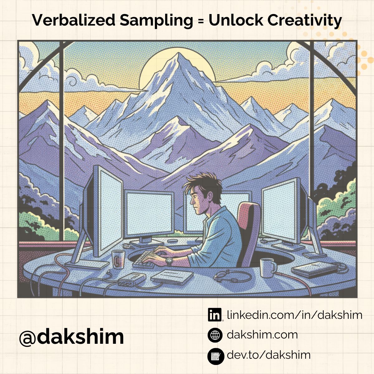 dakshim's tweet photo. Tired of your AI tools giving the same kind of answers every time? whether it's joke, poem or image.

That's known as mode collapse.

A  new AI research breakthrough, Verbalized Sampling, shows that by simply adding few words to your prompt can boost the resulting creativity. https://t.co/Sy4NyZTkMO