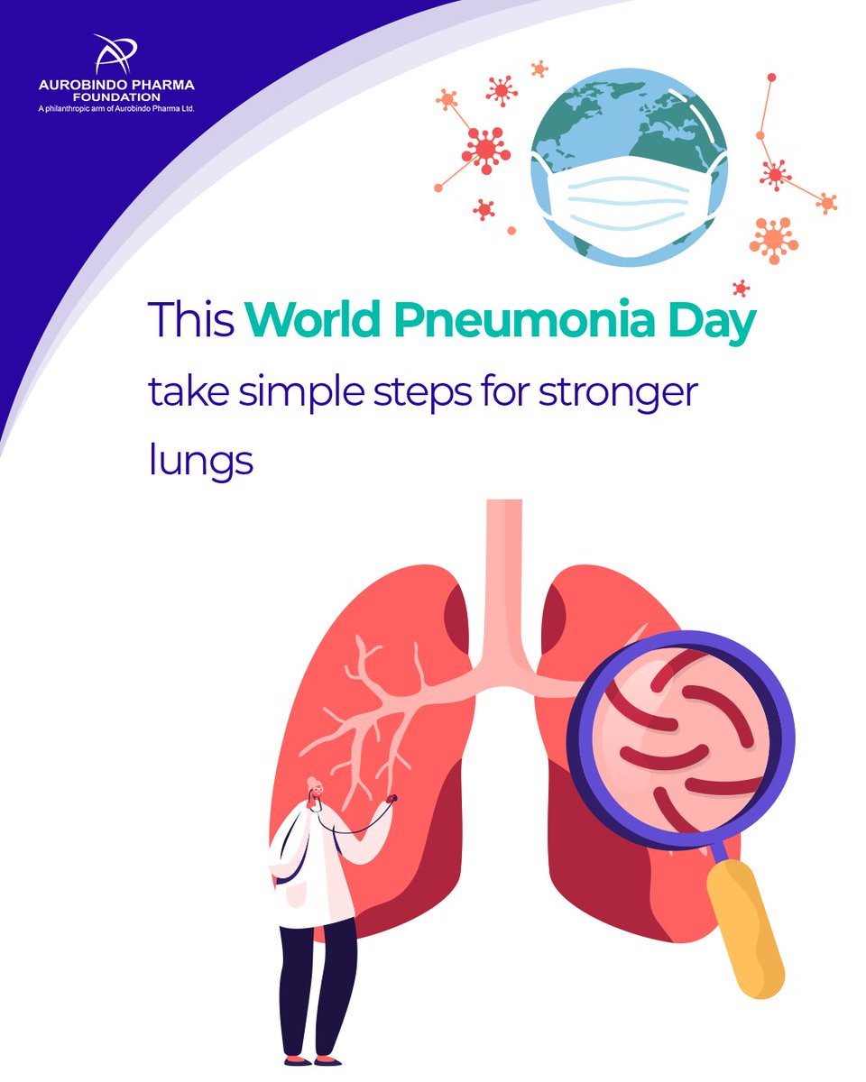 apf_in's tweet image. Pneumonia turns every breath into a struggle, especially for kids, older adults &amp;amp; those with weak immunity. This #WorldPneumoniaDay, let’s take simple steps to protect our loved ones and keep the little ones safe.

#PreventToProtect #AurobindoPharmaFoundation