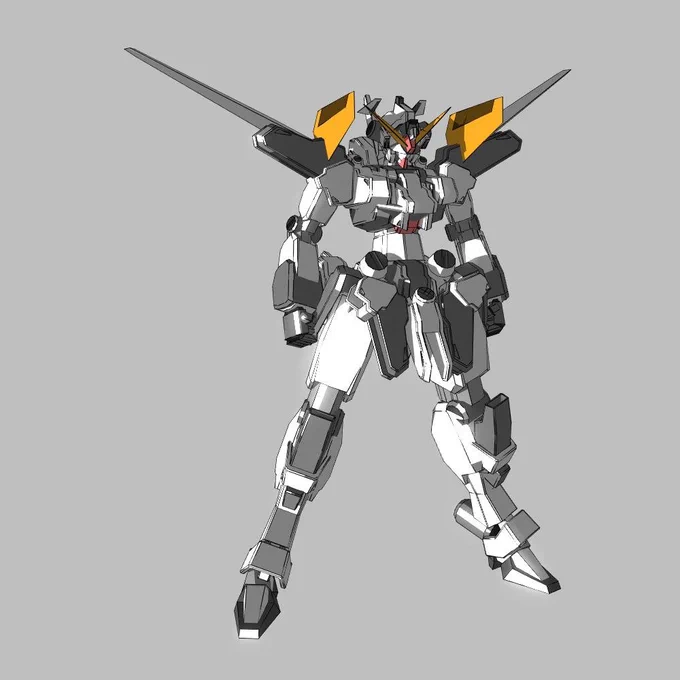 1年前と比較です #オリジナルガンダム #3DCG #DoGA