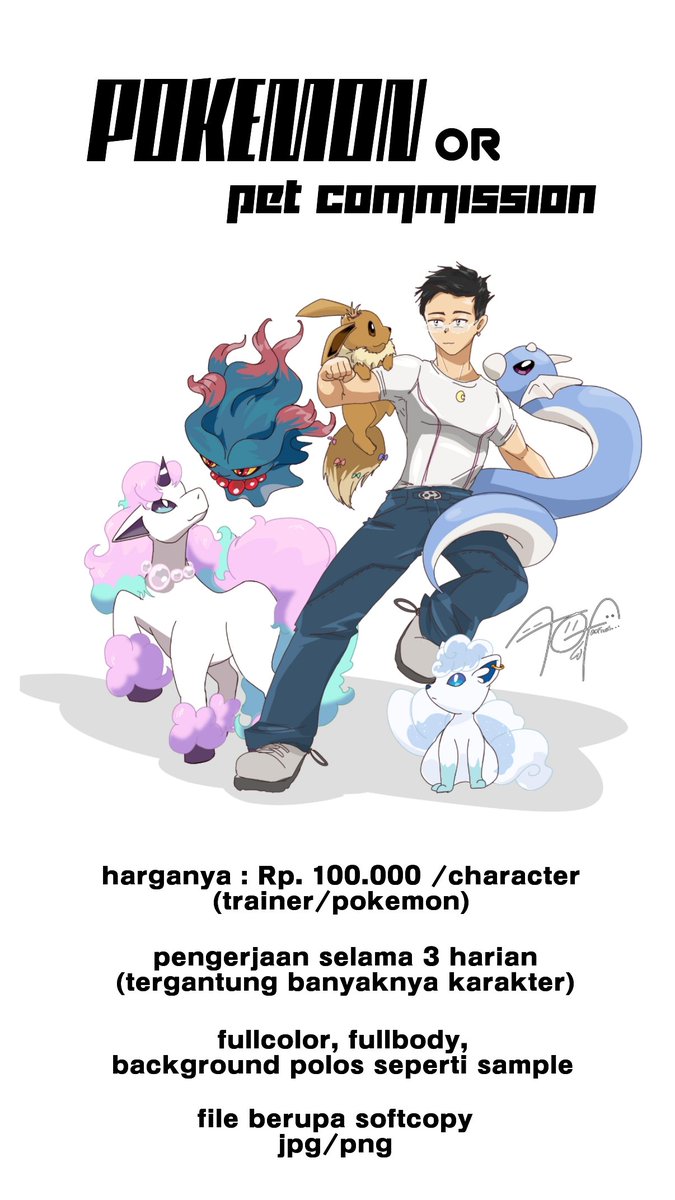 Captfrost3's tweet image. Lagi open commission, tapi commission sheet nya seadanya wkwk

Yg mau order langsung dm aja yaaa
Kalo mau di rt juga gpp makasih hihi

Silahkan diliat-liat duluuu
Sample jelasnya aku drop di replay yaa ✨✨✨🫶🏻🫶🏻🫶🏻
#opencommissions #Pokemon