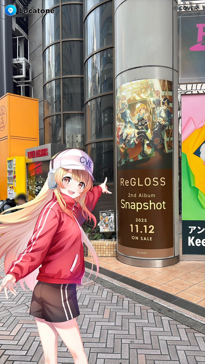 1K4RING's tweet image. タワレコに広告出てるねー！
#ReGLOSS渋谷さんぽ