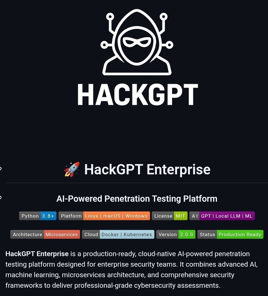 TheRealPourya's tweet image. یک رپو دیگه برای علاقه مندان به تجربه امنیت و #باگبانتی و Ai  ابزار جذاب HackGPT Enterprise یه ابزار حرفه‌ای و پیشرفته برای تست نفوذه که با هوش مصنوعی و یادگیری ماشین کار می‌کنه
با HackGPT می‌تونید آسیب‌پذیری‌های سیستم‌ها رو پیدا کنید، گزارش‌های کامل و دقیق بگیرید و حتی از چارچوب…