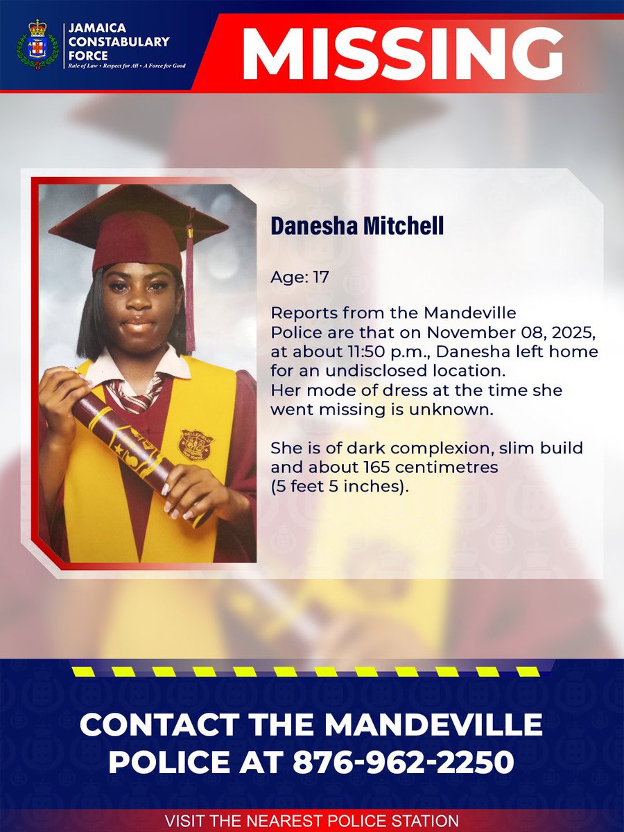 Help us locate missing Danesha Mitchell. If you know her whereabouts, please call the Mandeville Police or the nearest police station.

#AnandaAlert #Missing
