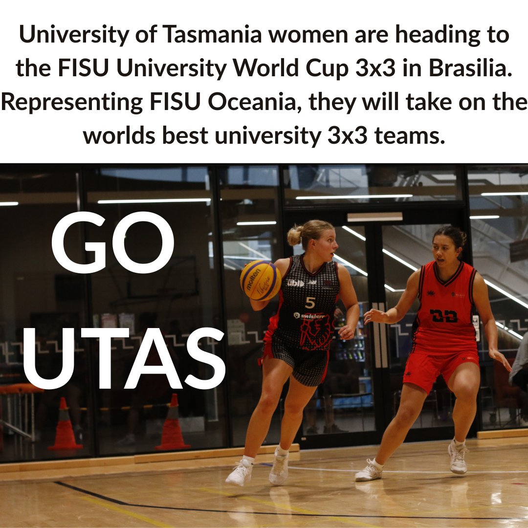 The University of Tasmania women's 3x3 Basketball team will be representing FISU Oceania at the @fisu University World Cup 3x3 in Brasilia this weekend. They are taking on the best university teams from across the globe. #WeAreOceania #universitysport #3x3basketball #playFIBA3x3
