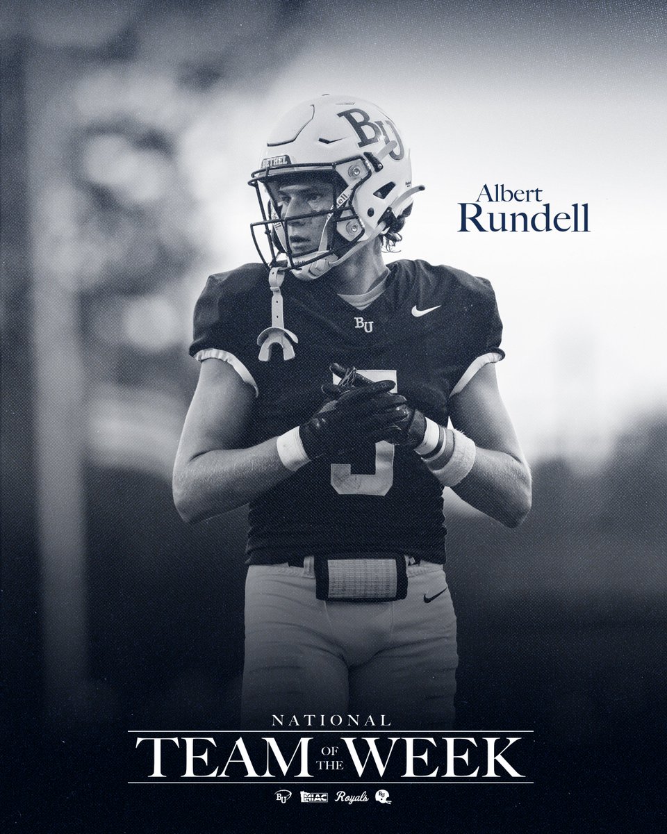 BethelRoyalsFB's tweet image. This tandems historic day on Saturday earned them a spot on the @d3football Team of the Week!