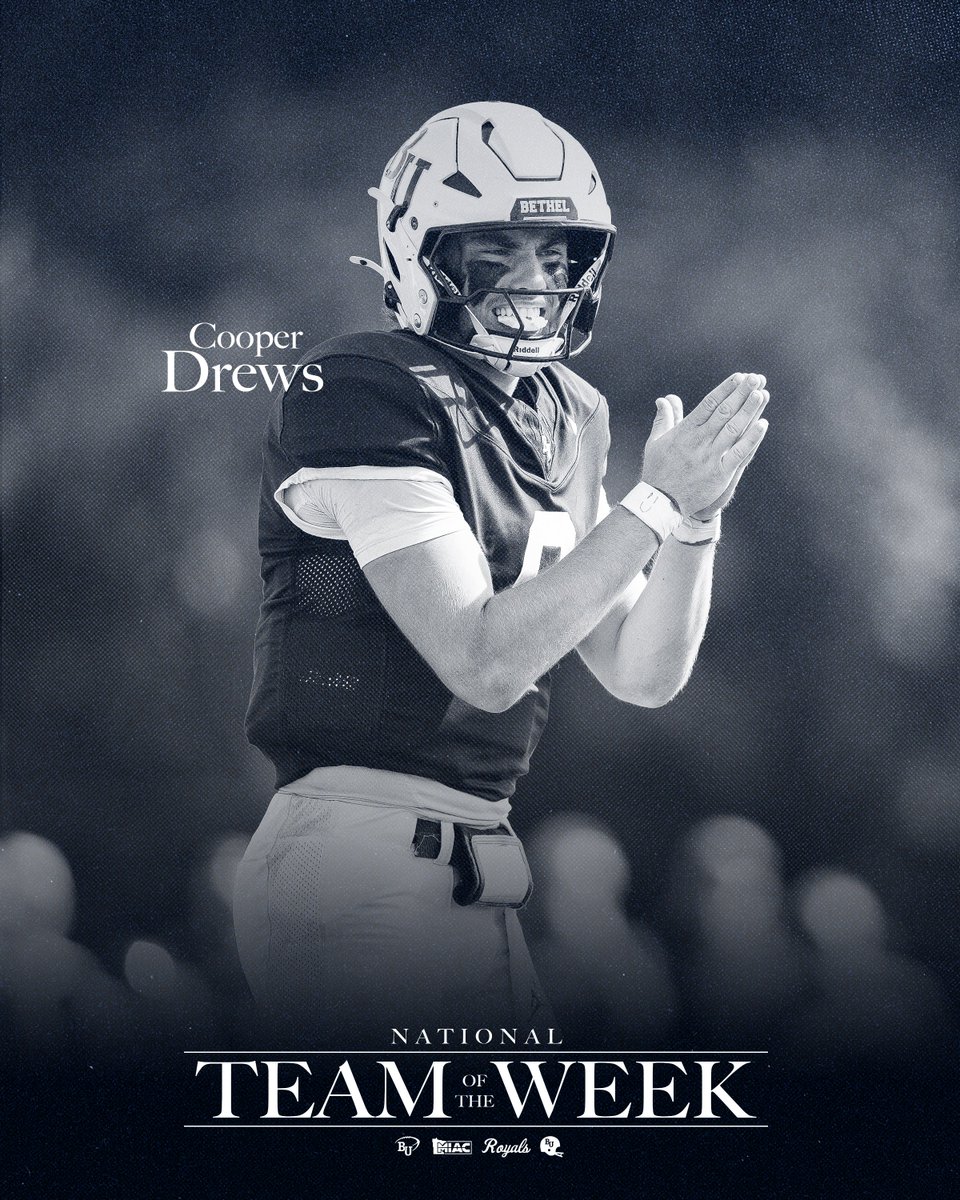 BethelRoyalsFB's tweet image. This tandems historic day on Saturday earned them a spot on the @d3football Team of the Week!