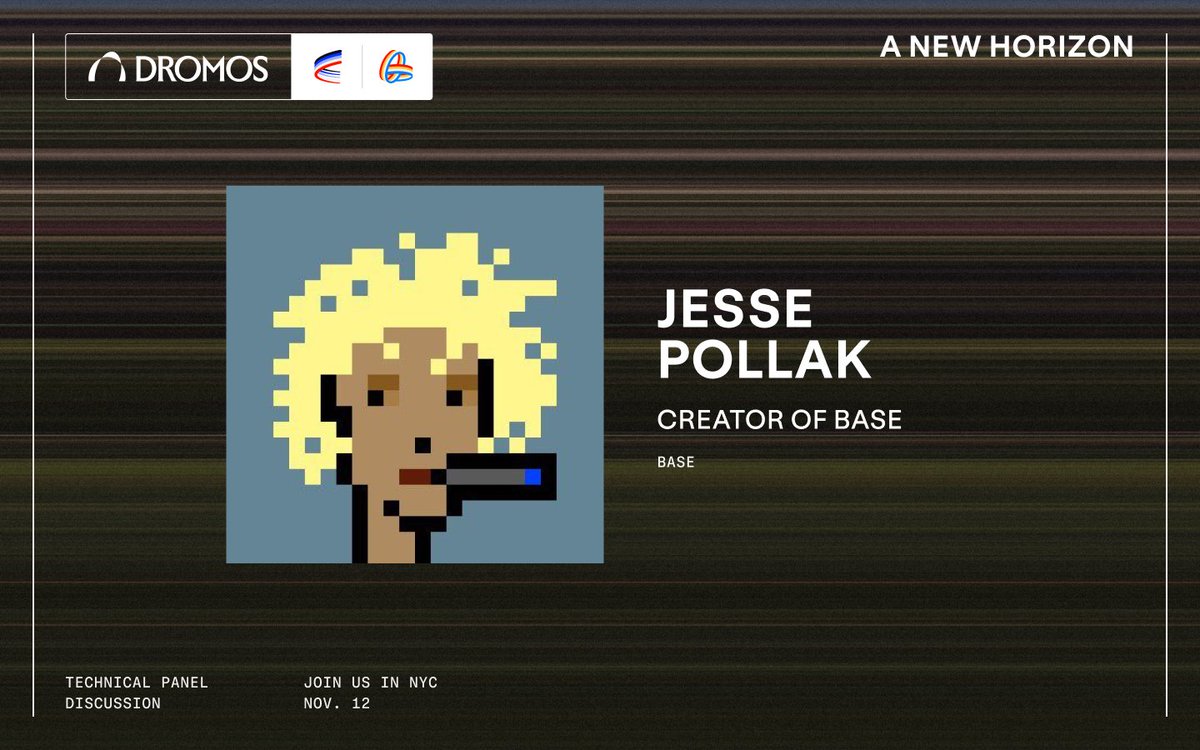 DromosLabs's tweet image. A New Horizon: Jesse Pollak

@jessepollak, creator of @base, joins @DromosLabs for a one-on-one interview where he discusses @base's growing onchain economy, @coinbase's continued integration of DeFi, and more.  

Join us tomorrow for the livestream.

You won’t want to miss it.