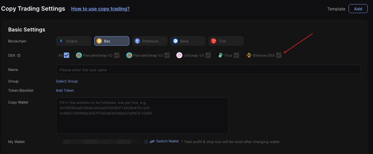 DBotWeb3's tweet image. DBot just leveled up on #BSC 🔥

Now supports #Binance DEX for copy trading!


😎Follow smart money moves directly on-chain
Track whales, auto-follow their sells &amp;amp; buys
All straight from the blockchain

⚡️Faster, cleaner, zero missed blocks
Trade like a pro, without lifting a…