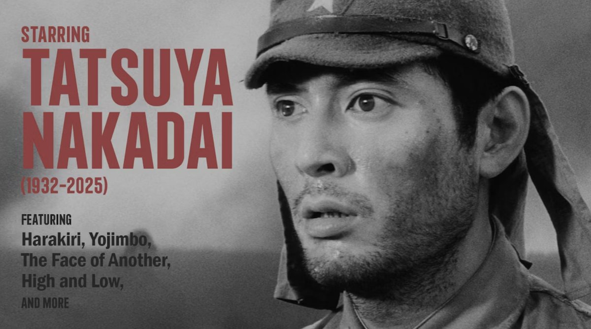 You can celebrate his life and work on <a href="/criterionchannl/">Criterion Channel</a> with a collection featuring some of his most remarkable performances in films like HARAKIRI, THE FACE OF ANOTHER, HIGH AND LOW, WHEN A WOMAN ASCENDS THE STAIRS, and more.  criterionchannel.com/starring-tatsu…