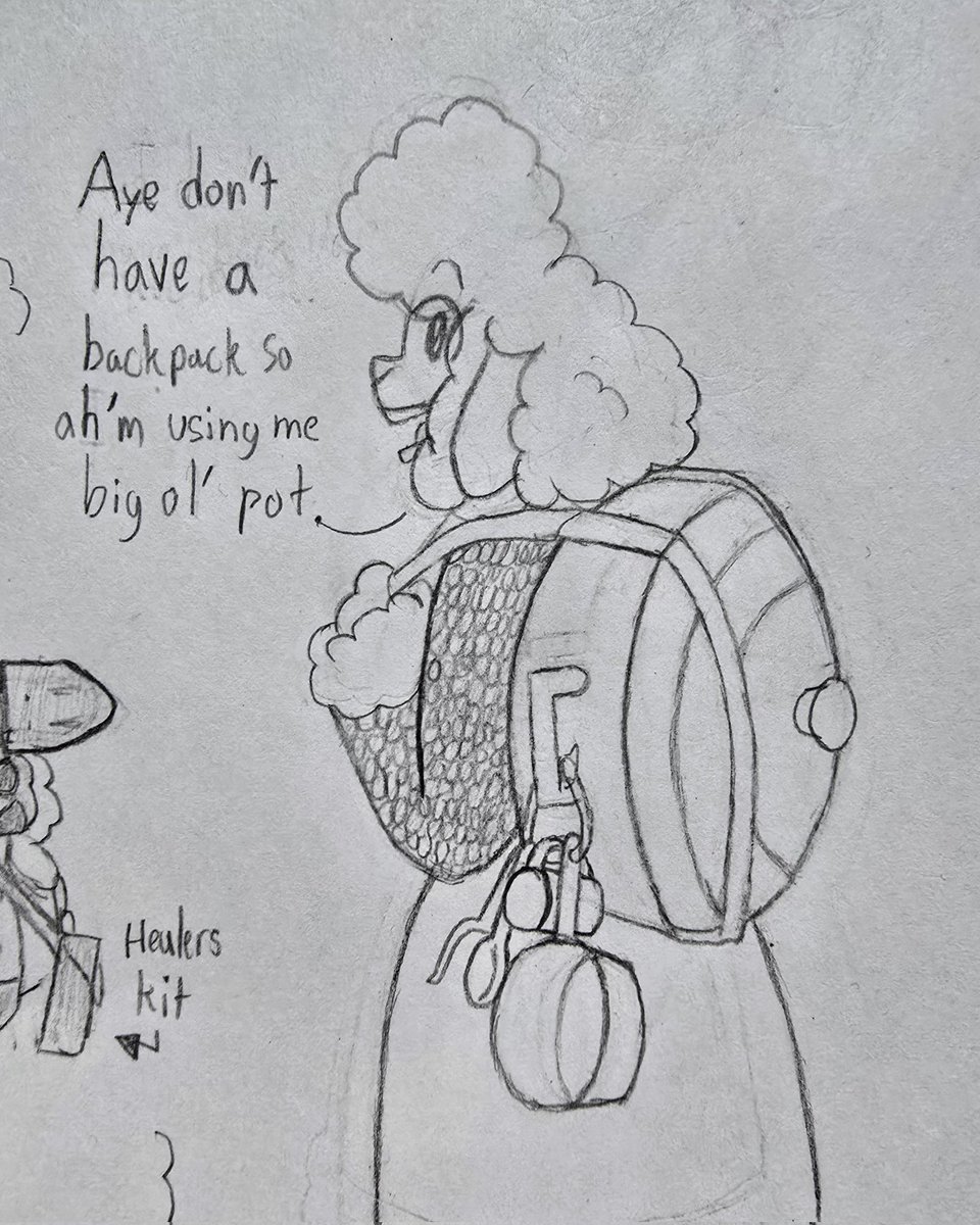 WizardCorgi's tweet image. Dnd sketches with good ol mimzy!