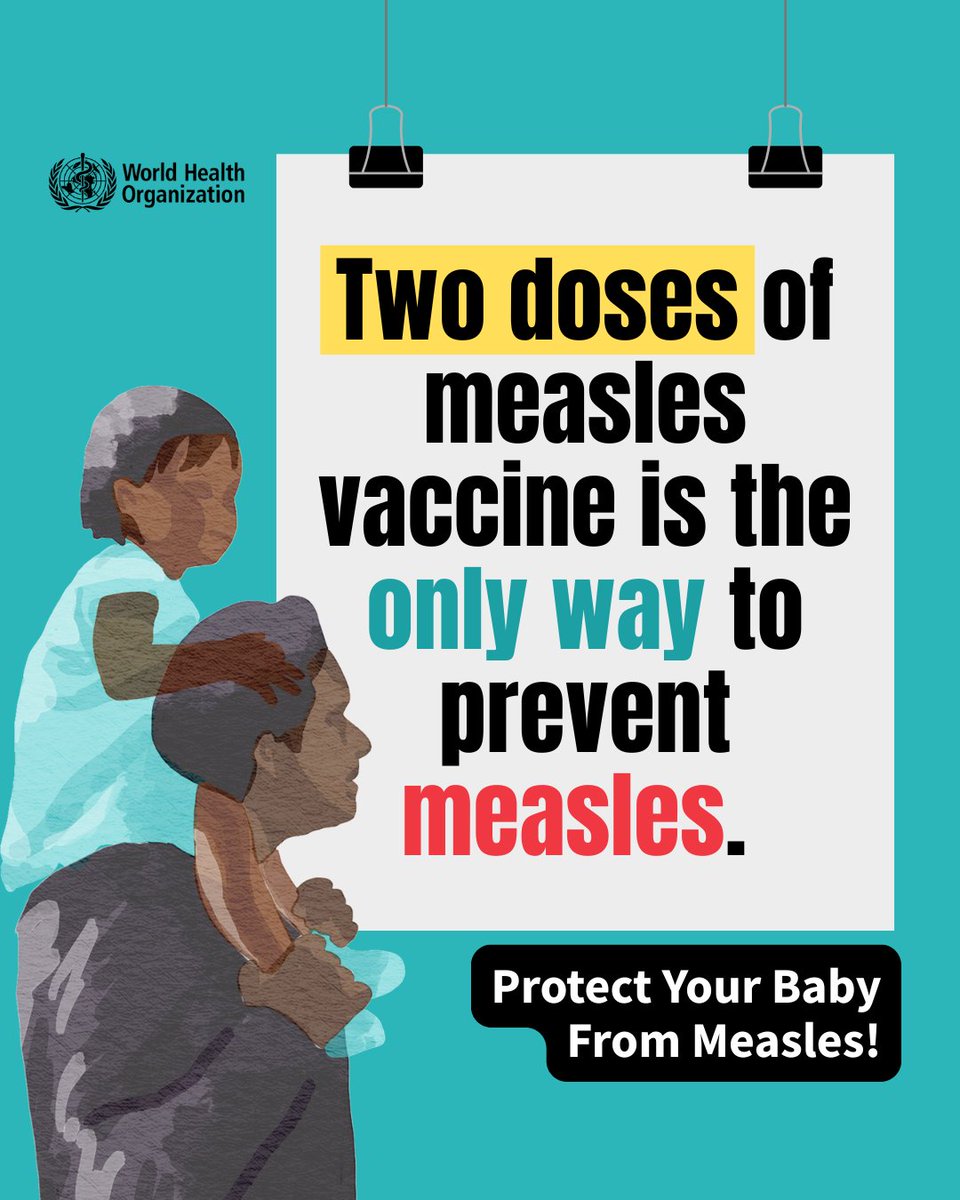 chin10desai's tweet photo. "Protect your baby from measles with 2 doses of measles vaccine"
@CMOGuj @InfoGujarat @MoHFW_INDIA @NHMGujarat @SbccAhmedabad @dp_amdavad @CollectorAhd @CdhoAhmedabad https://t.co/FZUKksp5QW