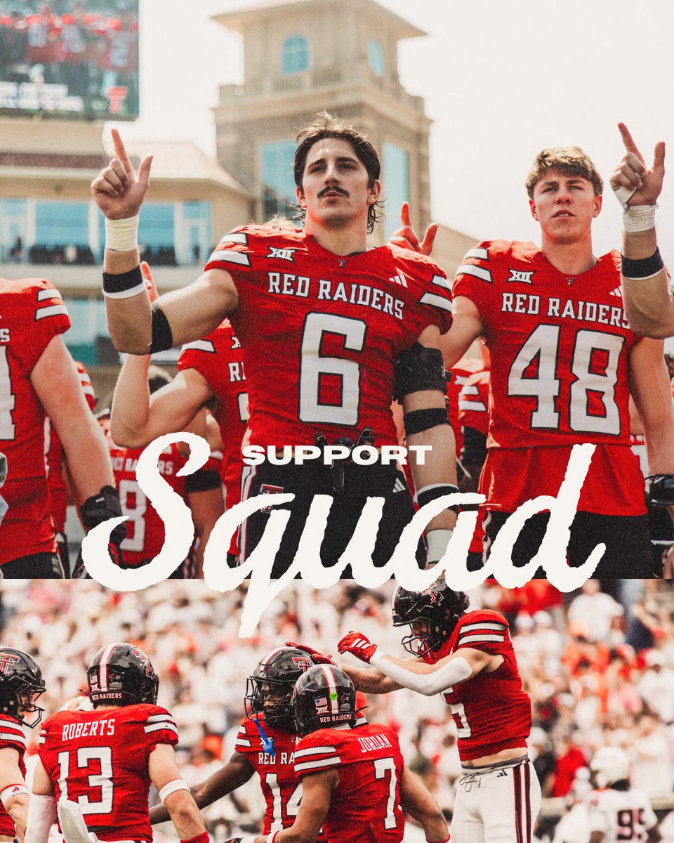 The Red Raider Club helps with more than just football, it’s academic support, meals, recovery, and a whole system that lets us chase greatness every day. That support matters more than you know. Appreciate every single one of you backing the squad. 🫡 redraiderclub.com/support
