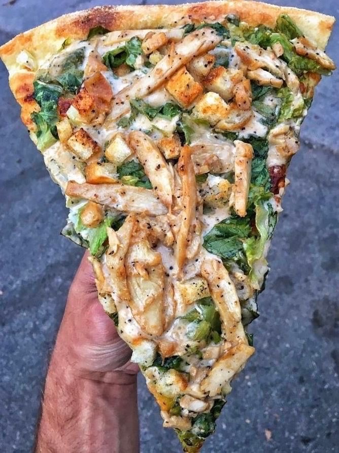 Chicken Caesar Salad Pizza 🥗 🍕
