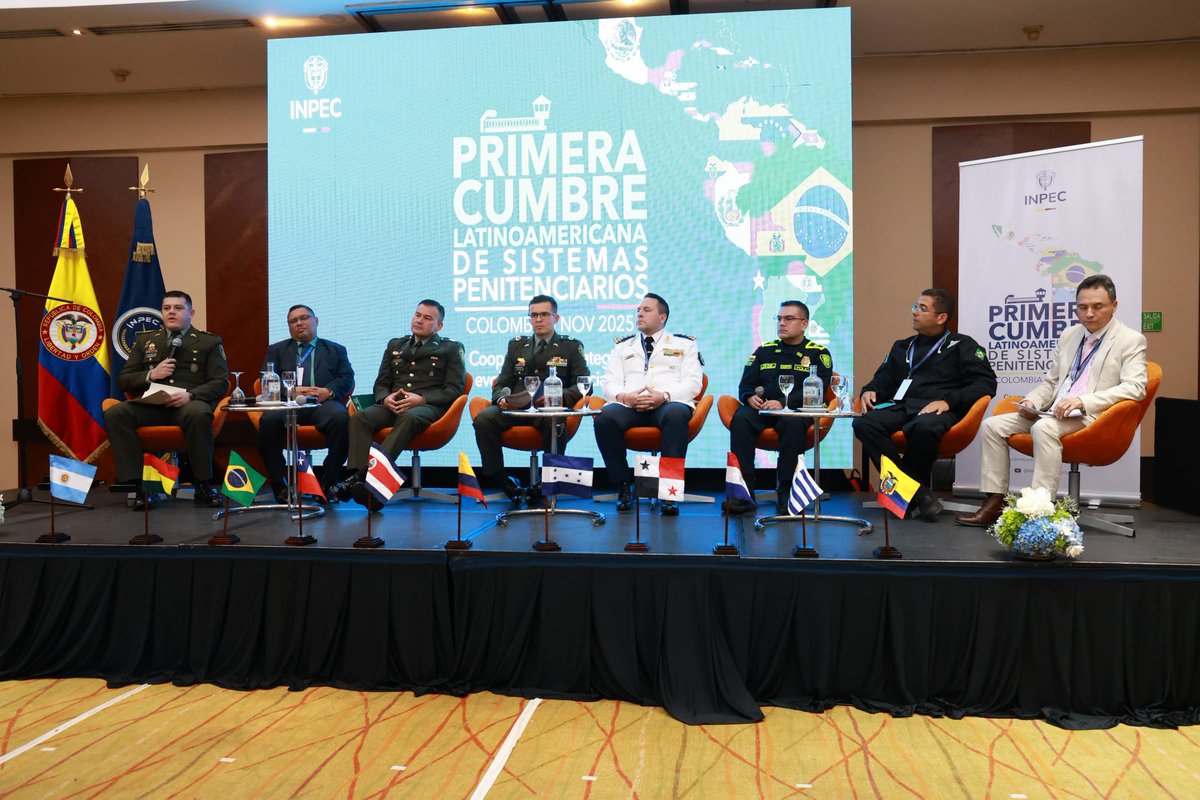 Así se vivió la primera jornada de la Cumbre Latinoamericana de Sistemas Penitenciarios, un espacio sin precedentes que consolida a Colombia como referente regional en materia penitenciaria. 🇨🇴🌎