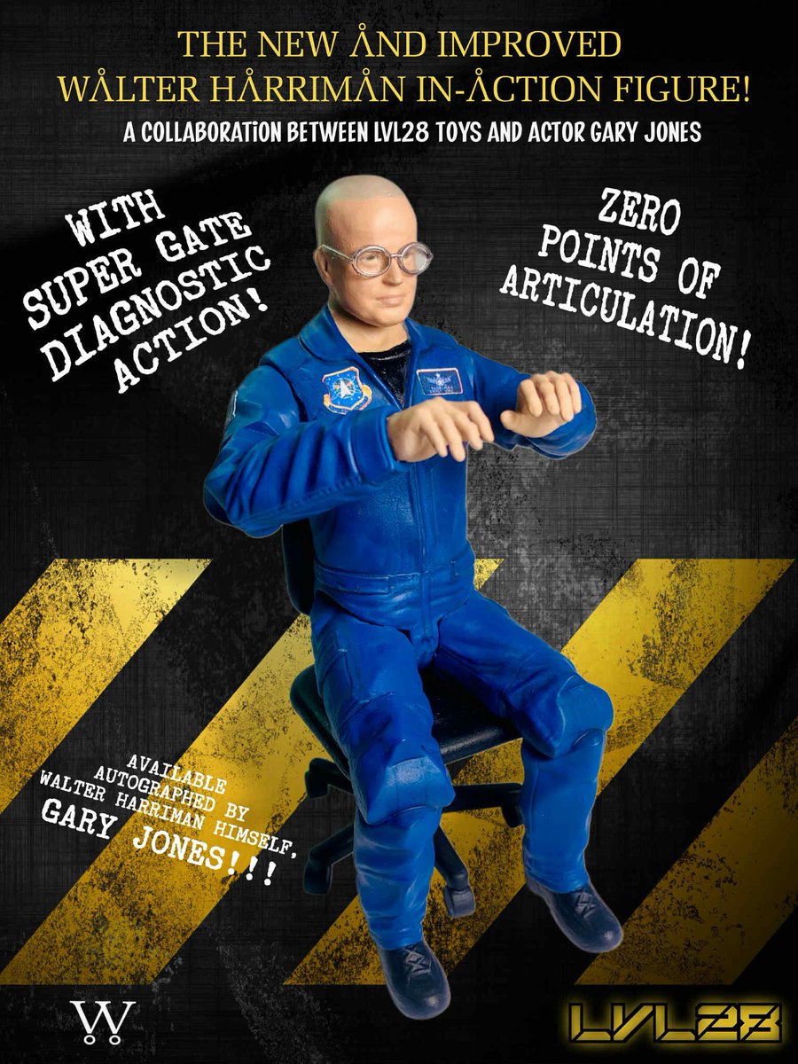 lvl28toys's tweet image. I am pleased to announce the new and improved Walter Harriman “In-Action” Figure, created in collaboration with Gary Jones himself!
#stargate #sg1 #stargatesg1 #customtoys #customactionfigures #actionfigures