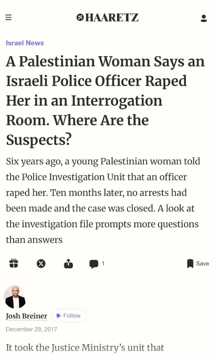 Many cases of rape inside Israeli prisons and interrogation centers have been documented. Among them, a girl was raped in 2011 at a detention center in occupied Jerusalem. She spoke out, but no one delivered justice, and the case was closed. Will the world act today?!