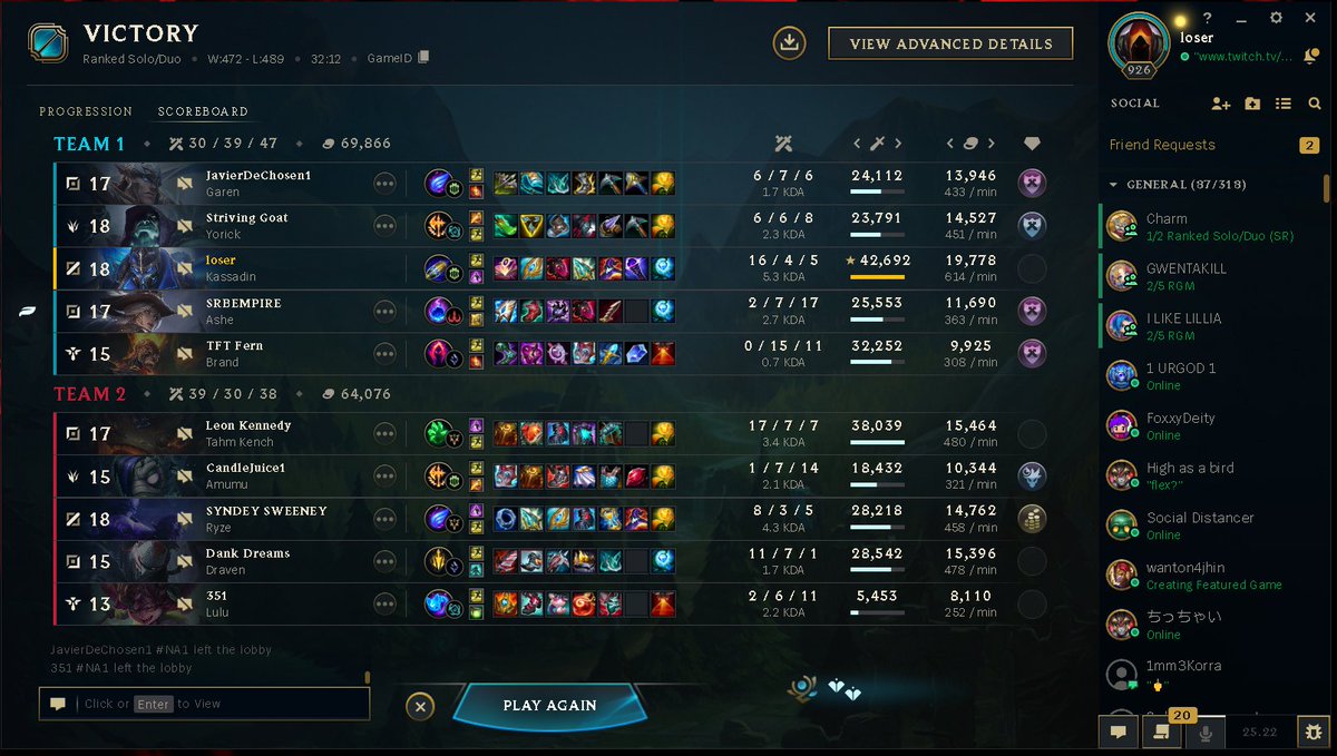 YOU MUST NOT GIVE UP KASSADIN