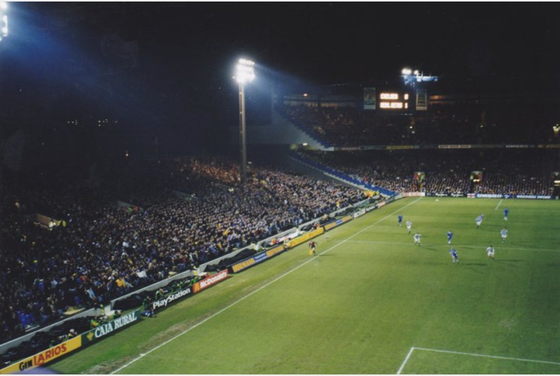 This looks great from <a href="/PES99Classic/">PES '99</a> but Stamford Bridge was still part-building site in 1999. The big shiny West Stand wasn't complete until 2001 — it was still open air with massive floodlights.