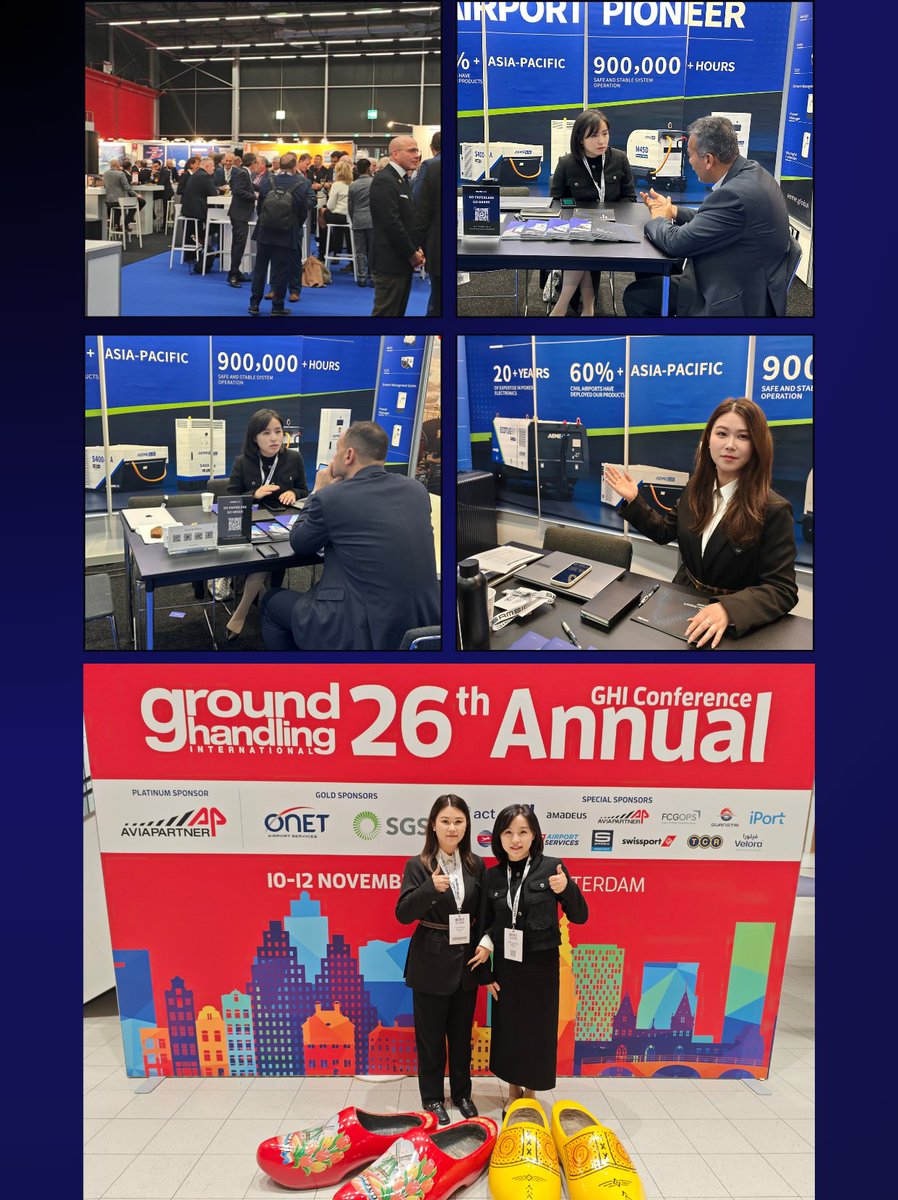 aeme_global's tweet image. Exciting times at the 26th GHI Annual Conference @GroundHandling ✈️

We’ve been sharing ideas on how innovation can make airports more efficient and greener 🌱
Haven’t stopped by yet? 
Come see us at 📍AEME GSE Booth E77 

#Airport #GroundPowerUnit #GroundSupportEquipment #GSE