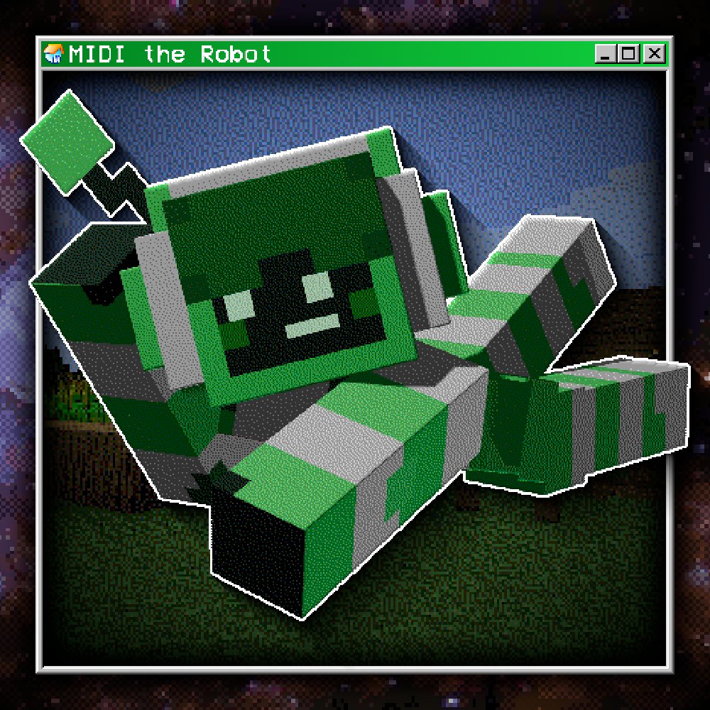MIDItheRobot's tweet photo. Back to the mines I go. Come rewind and unwind with me as I stream Minecraft live on Twitch. #vtuber #robotgirl https://t.co/ABrHe0eq6n