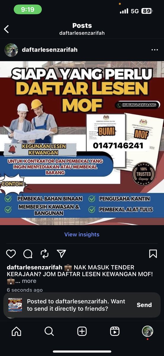 💼 NAK MASUK TENDER KERAJAAN? JOM DAFTAR LESEN KEWANGAN MOF! 💼
Dengan LESEN KEWANGAN MOF, syarikat anda layak untuk:
✅ Menyertai tender &amp; sebutharga kerajaan
Hubungi  kami untuk maklumat lanjut
☎️0147146241

#jomdaftar #kontraktorbinarumah #kewangan