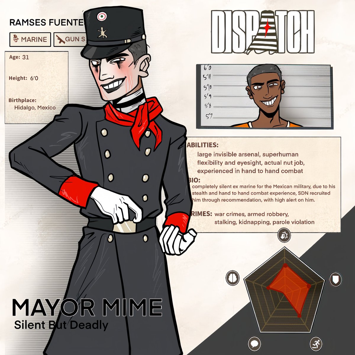 awfuladrixn's tweet image. #DISPATCH oc anyone..? he’s completely silent.. and I love him…?#dispatchoc