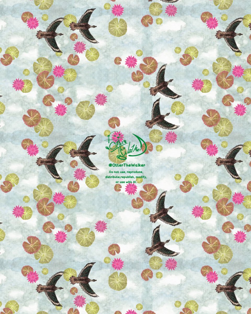 OtterTheWalker's tweet image. ลายผ้าคราวนี้เราวาด ทะเลบัวแดง ช่วงฤดูหนาวที่มีนกเป็ดหง
#illustration #patterndesign 🪷