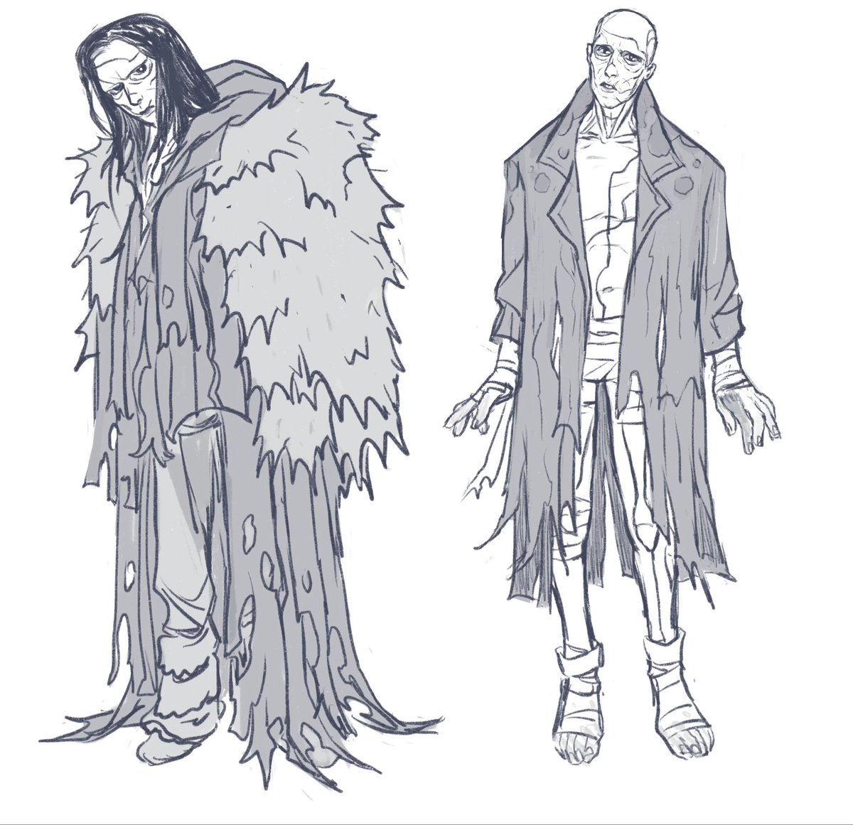 First attempts at drawing creature. I’m deeply moved by this man. When I have time, I will do more. #Frankenstein