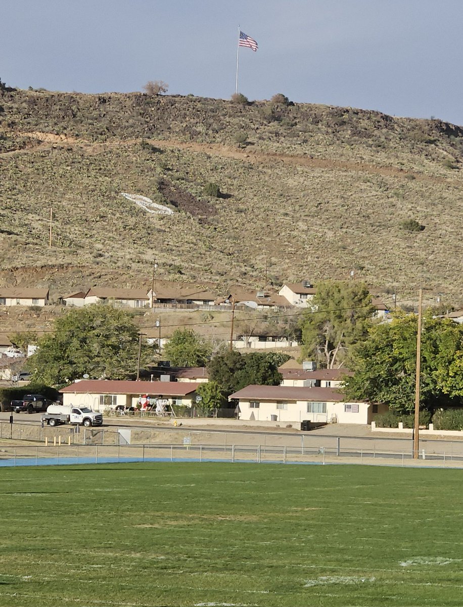 sultanbaseball5's tweet photo. New American Flag flying over B Town, Thank You to all the Veterans from the Bagdad Sultans #SultanPride https://t.co/rfPjXMA8Lz