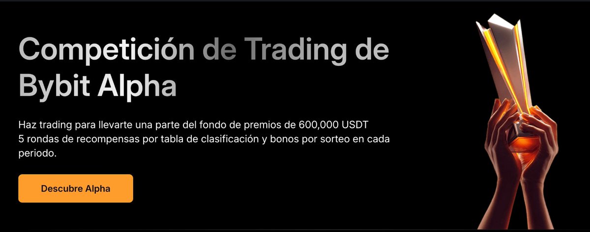 🚨ByBit REGALA $600.000 USDT🚨

⏰ ¡Últimos días para unirte a la Bybit Alpha Trading Competition!

💸Ganá tu parte de 600 000 USDT en premios.

🚀Todavía estás a tiempo 👉bybit.com/es-ES/promo/ca…

💰Registrate en el evento y empezá a GANAR $ !!