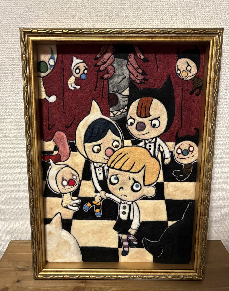 FooL21399846's tweet image. 完成しました☺️
サイズはB3サイズで大分大きめです👍
来年2月の展示に飾られます🤡
#羊毛フェルト
#FooL