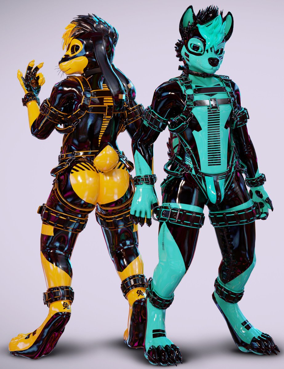 Made some rubber harness for rubber toys.