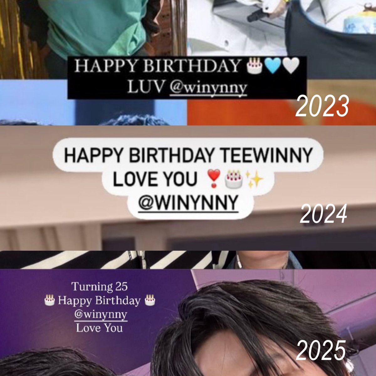 "LUV"  
"LOVE YOU"
"LOVE YOU" 

so it really is the legal confession day 🙂‍↕️

#WinnyBDTurns25 
#winynny