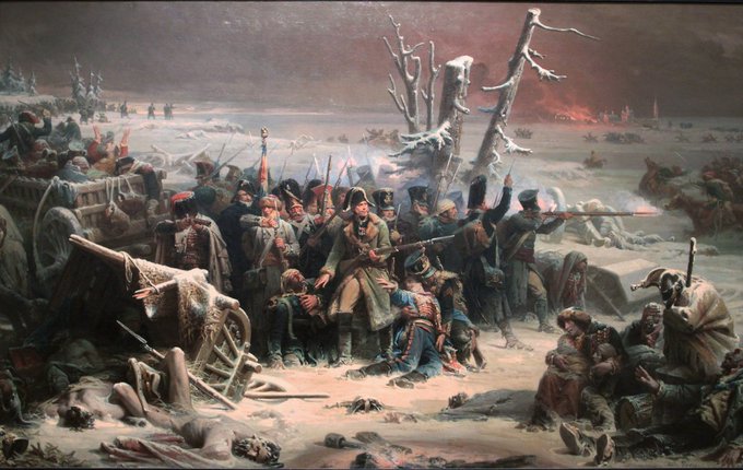 Today in 1812, Napoleon's retreating army is mauled by the Russians at Krasnoi. Amid the fighting, Marshal Ney famously grabs a musket and helps cover the French withdrawal. The action makes him a legend among the rank-and-file and earns him the nickname "Bravest of the Brave."