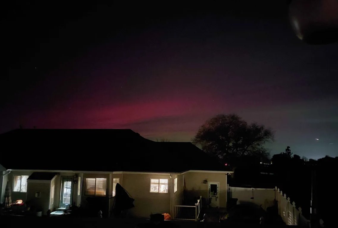 I'm recording a video for later but here's a cruddy phone photo of the aurora visible in northern Utah. Get out there and see if you can see it! #aurora #utwx