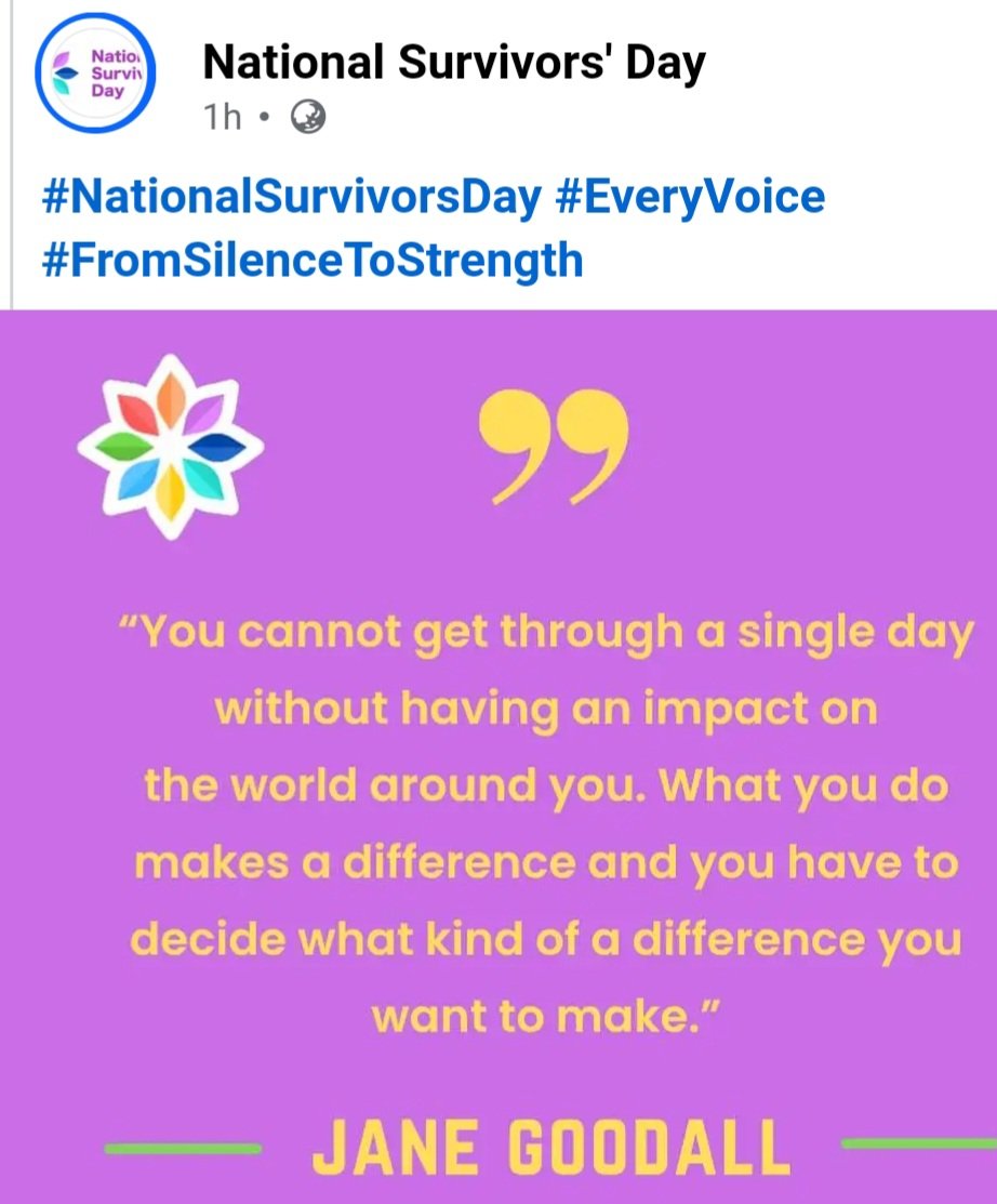 AnonEMousie's tweet photo. 🎗#NationalSurvivorsDay🎗
🎗#EveryVoice🎗#FromSilenceToStrength https://t.co/vBonmC6jzX