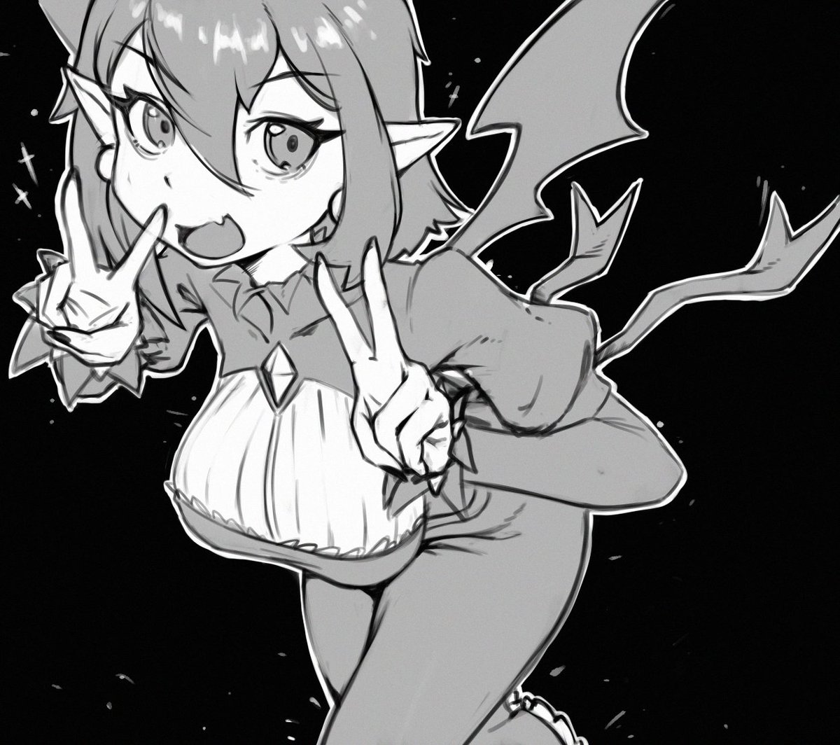 Ela is flying about her business