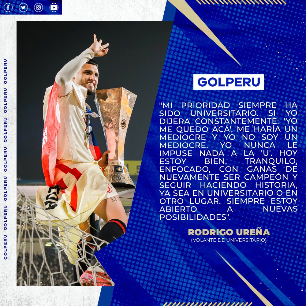 ¡FUERTE Y CLARO! Rodrigo Ureña ⚽️🇨🇱 habló sobre su posible continuidad en Universitario 🟠.

🎙️ Denganche