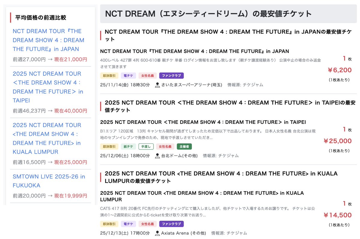 チケパラ - 最安値が見つかるチケット比較サイト on X