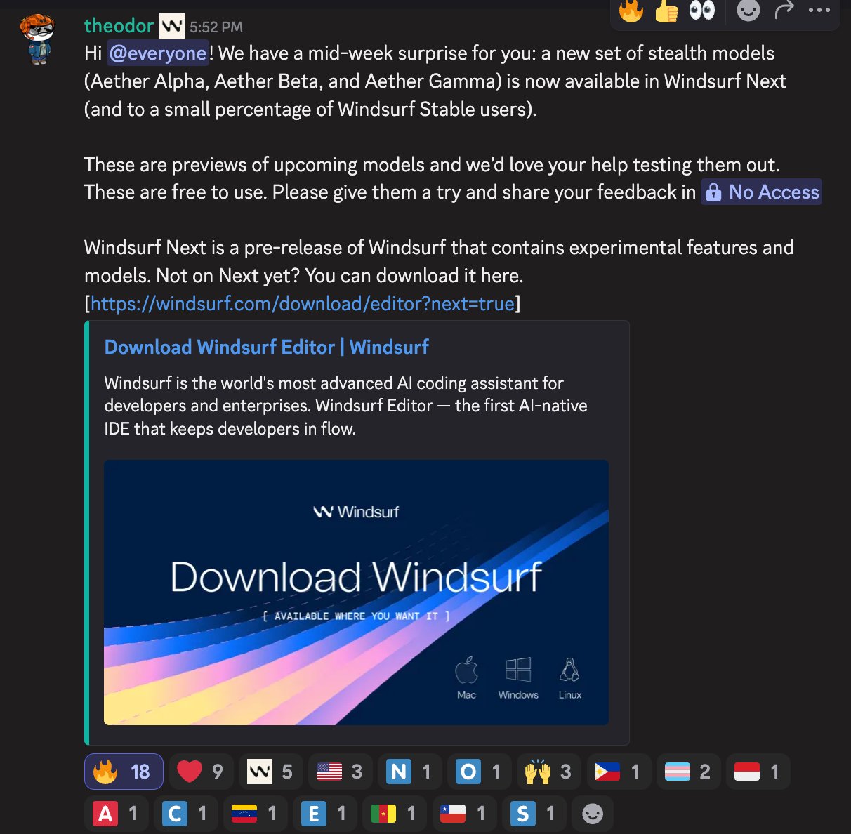 yes Aether is a biglab model, no its not a llama one thing i learned from the inside is that all code ide model strings are combinations of models com...