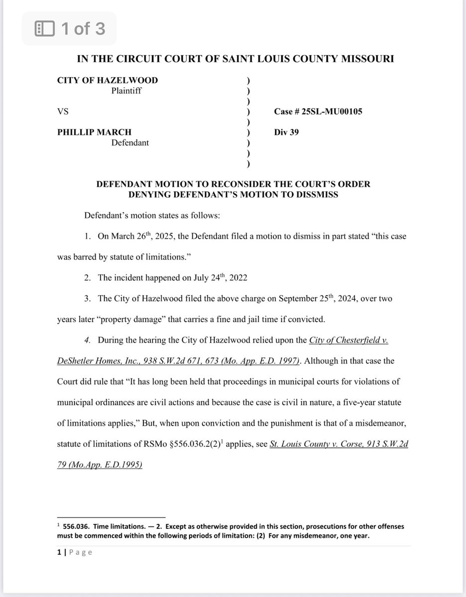 Groundlevelsup1's tweet image. Stephanie Karr, ex prosecutor of #Ferguson MO still tries to files barred criminal cases against defendant who helped ousted her from the @CityFerguson see attached. @D_Towski @HazelwoodPolice @search4swag #Trump @CNN @stltoday lol she’s a joke and should be disbarred #MikeBrown