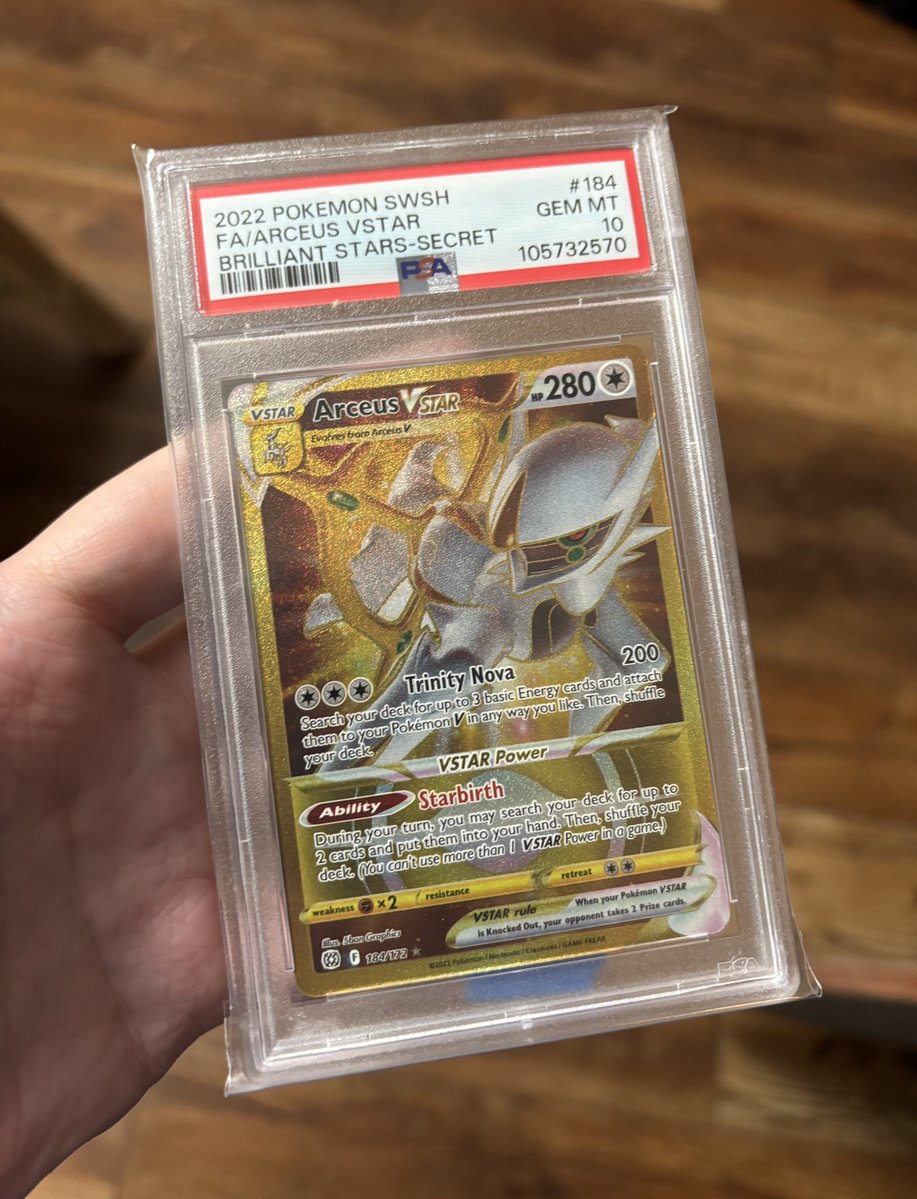 Slab of the day! 🤩 Gold Arceus Vstar, yours for $55 shipped 🙌
