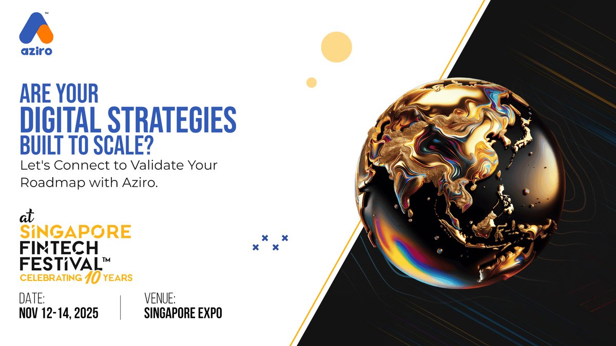 AziroTech's tweet image. The Singapore Fintech Festival Stage is buzzing with discussions on AI Governance and the imperative for ethical, inclusive financial products. 

From Data Silence to AI Signal. Aziro is accelerating Decisions at SFF 2025.

Meet us!

#SFF2025 #IdentifyingIntelligence #Aziro