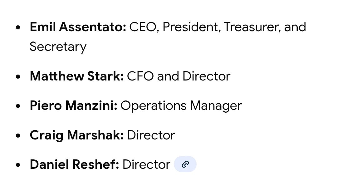 $TWOH these are the officers in charge of making this stock profitable, they are worth 100s of millions of dollars, you really think they'll let this stock sit at this price IMO Marshak is the money man, always follow the money..For 1/4 penny, you really want to sit this one out?